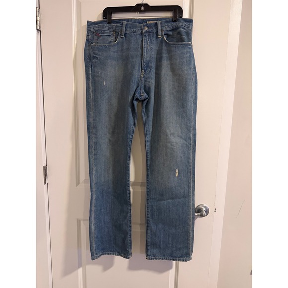 Polo Ralph Lauren Other - Polo Ralph‎ Lauren Mens Jeans 34x32 Blue Wash Straight Fit Distressed Denim